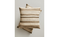 Zara Home наволочка декоративная из вискозы, бежевый, в полоску