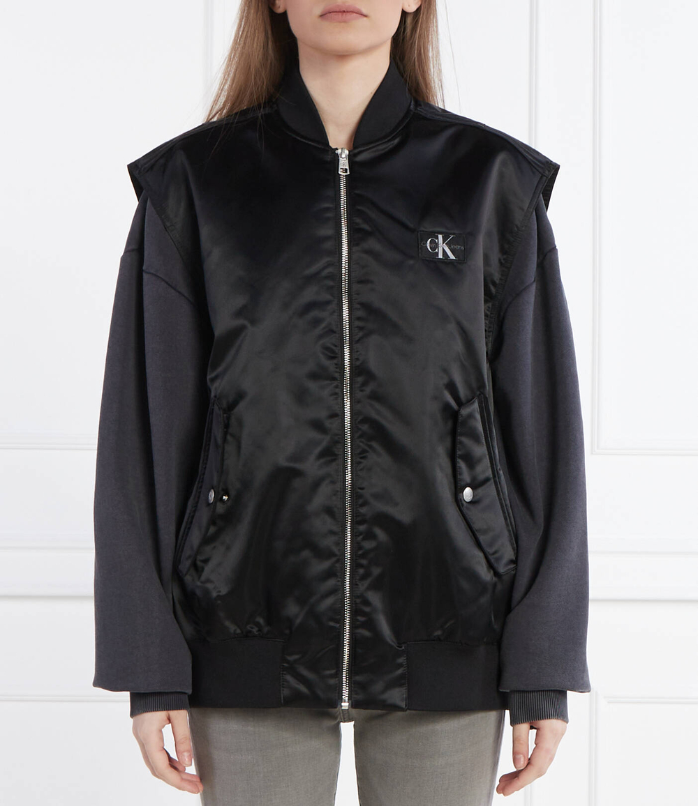 Сатиновая безрукавка CALVIN KLEIN JEANS - черный(J20J223039)