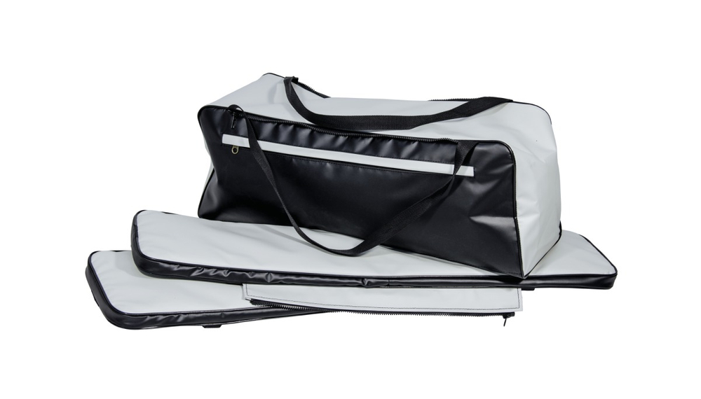 Накладки на банки, комплект 1120х240 Мастер, св. серый-черный (ПВХ)