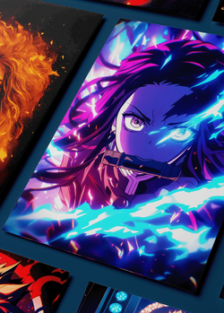 Картина на стену на металле от MetallSubArt "Истребитель демонов"