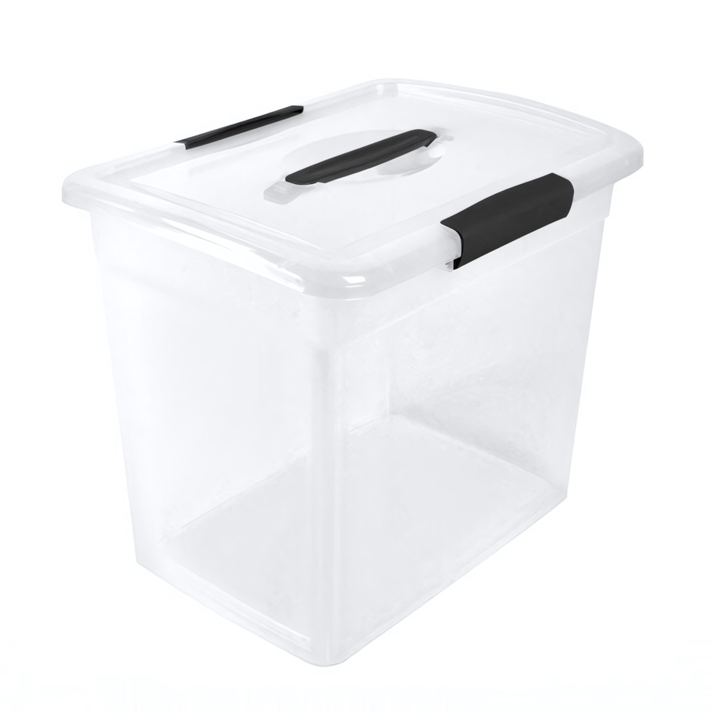 Ящик для хранения Keeplex Vision с защелками и ручкой 20л 37х27,4х31,3см прозрачный кристалл