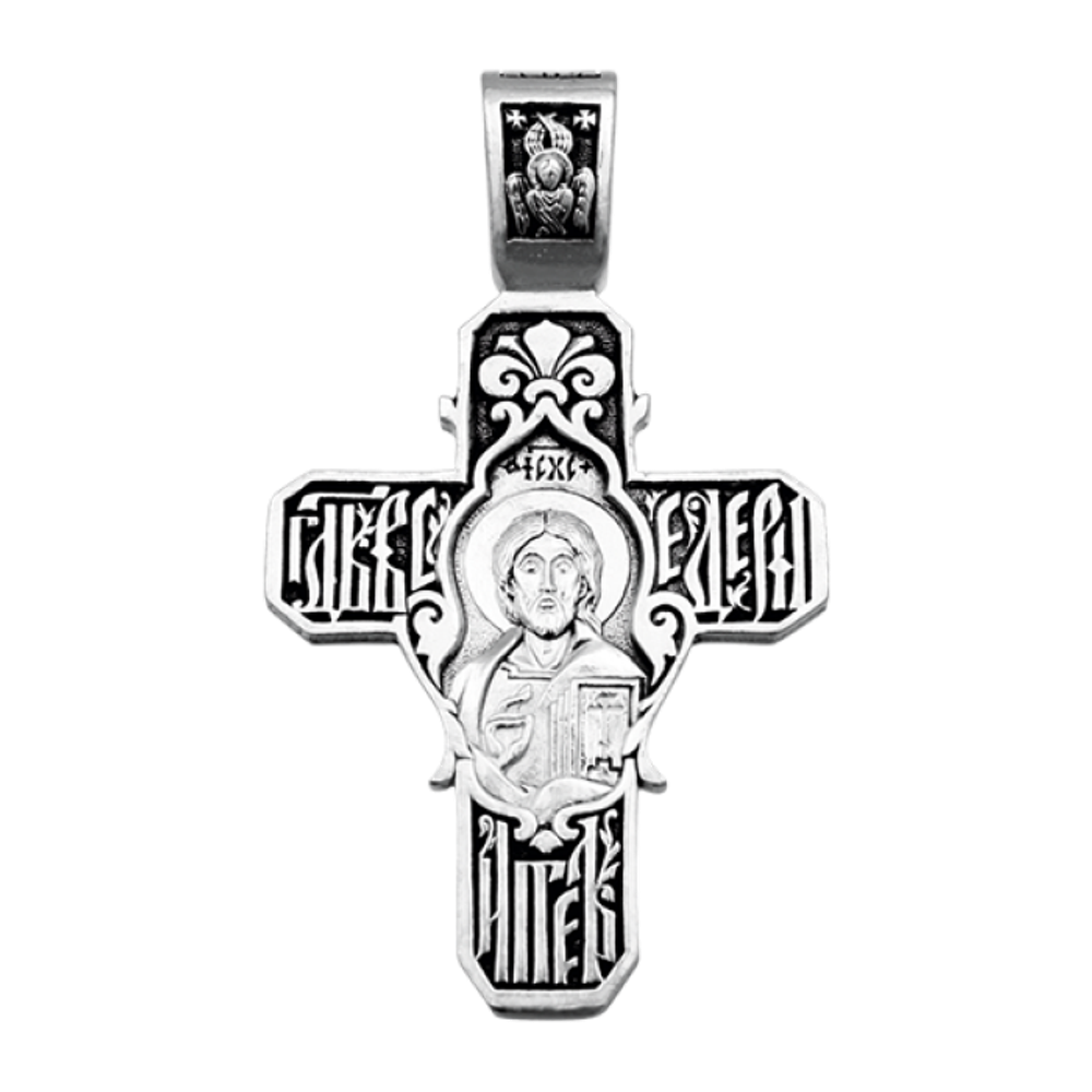 Крест нательный с Ангелом и душой человека.