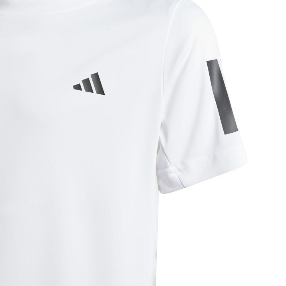 Детская теннисная футболка Adidas Club Tennis 3-Stripes - white