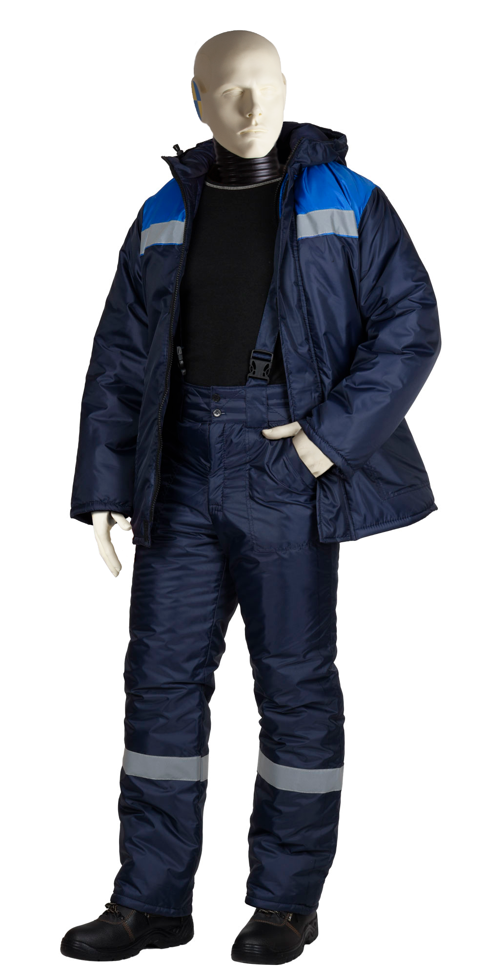 Костюм "Рост-Норд" куртка брюки, темно-синий с васильковым. Тк.Оксфорд - ПОД ЗАКАЗ