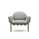 Садовое кресло Joncols серое с зеленой алюминиевой отделкой