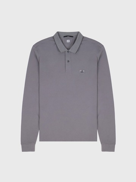 Поло с длинным рукавом C.Р. Company Stretch Piquet Slim Line Grey