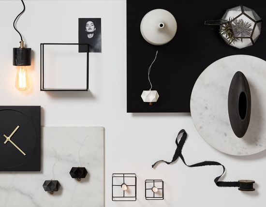 Набор из 3 настенных полок Neth металлический черный