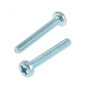 Винт Стройбат DIN7985 с полукруглой головкой, оцинкованный М4х12 16 шт - пакет