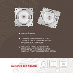 ТВ-розетка без рамки Arte Milano am-203 203.42-1.white