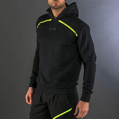 Мужская кофта теннисная Endless Rush Hoody Men - Black, Neon Yellow
