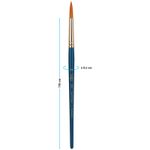 Кисть художественная профессиональная, синтетика мягкая, круглая № 10, короткая ручка, Гамма Галерея