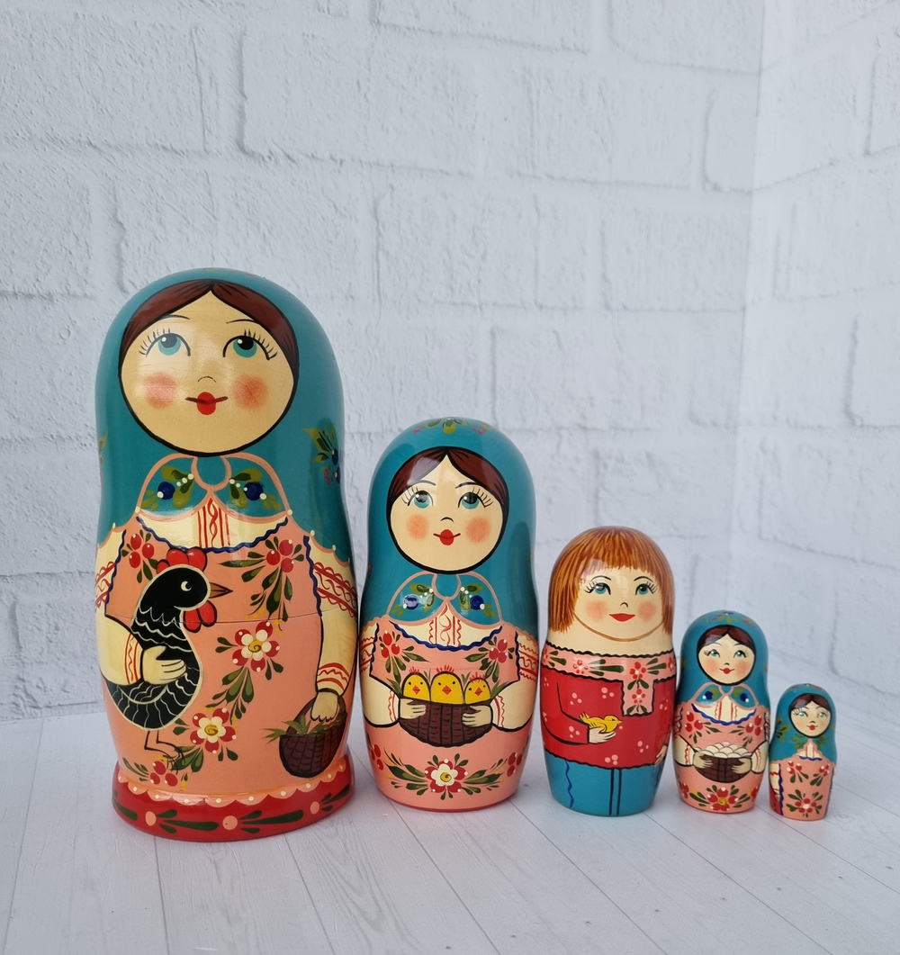 Матрешка "с курочкой" традиция 5мест
