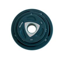 Диск олимпийский полиуретановый 15 кг OKPRO серый лого