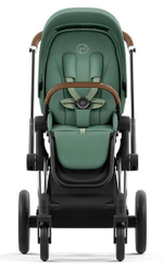 Коляска Cybex Priam IV Chrome Brown complete и автокресло Cloud G i-Size Stone Grey Plus 3 в 1 Leaf Green