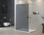 Душевая перегородка Cezares LIBERTA-L-2-120-120-GR-Cr профиль хром, стекло серое