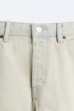 ZARA ДЖИНСЫ STRAIGHT-LEG, КАМЕННО-СЕРЫЙ