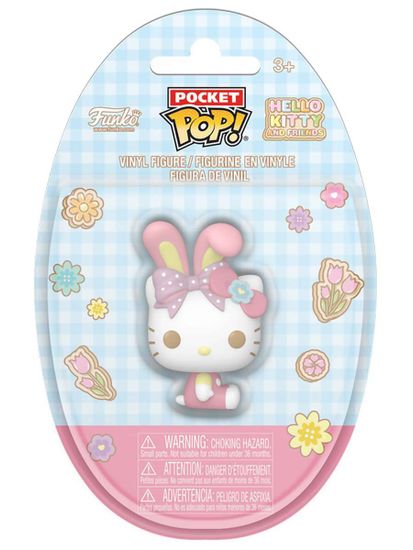 Фигурка Funko Pocket POP! Easter Egg Hello Kitty And Friends Hello Kitty with Bunny Ears 89032 / Фигурка Фанко Покет ПОП! по мотивам мультсериала "Приключения Хэллоу Китти и ее друзей", Хэллоу Китти