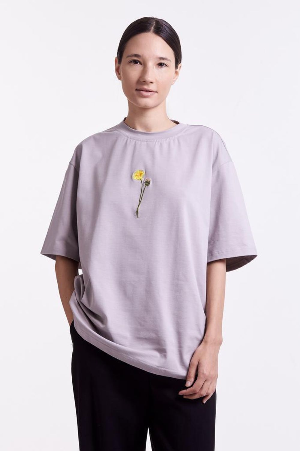 Футболка Гербарий Одуванчик пепел