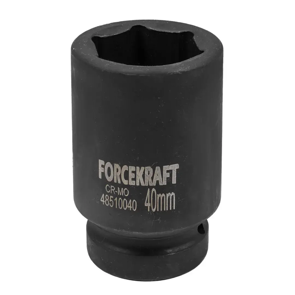 Головка ударная глубокая 1'', 40мм (6гр) FORCEKRAFT FK-48510040