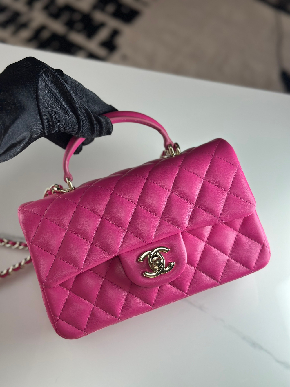 Chanel Mini Flap Bag with Top Handle 20 cm