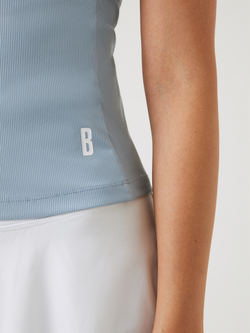 Женский топ теннисный Björn Borg Ace Rib Tank Pocket - dusty blue
