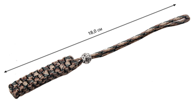 Темляк для ножа из паракорда с оригинальной бусиной