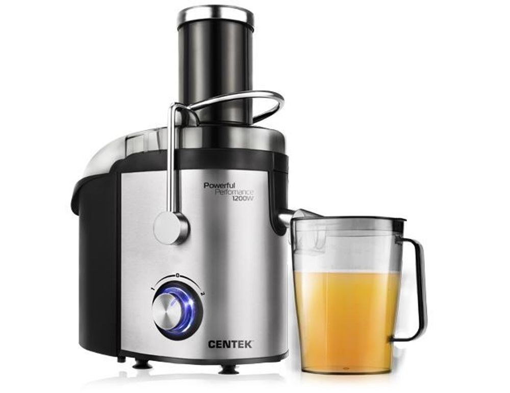 Соковыжималка Centek CT-1215 (черный, сталь)