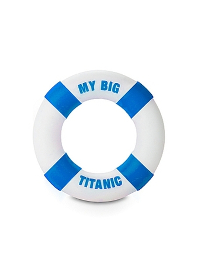 Эрекционное кольцо на пенис Buoy My Big Titanic (Цвет: белый)