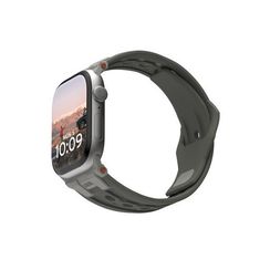 Ремешок каучуковый UAG Monarch для Apple Watch 49/45/44/42 мм зеленый/титановый (Olive/Titanium) (194158117236)
