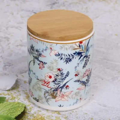 Банка керамическая для хранения «Paradise» 900мл 9,5*13см, голубая