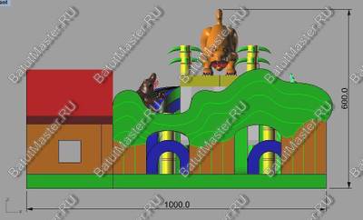 Коммерческий надувной батут "Килиманджаро"