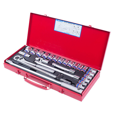 KING TONY (4326MR01) Набор торцевых головок с принадлежностями 1/2", 6-гранные, 10-32 мм, 25 предметов