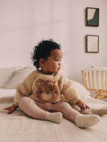 Толстовка флисовая и легинсы в комплекте для малышей Next 904-482, Бежевый, Коричневый