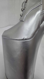 KIKO. Ботильоны четверки. PU. Открытые - SHDB-015-4-PU-sil-sale37_034