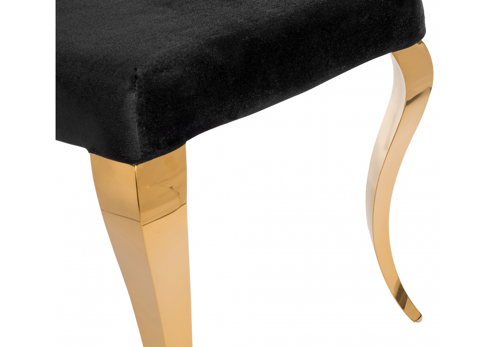 Стул на металлокаркасе Woodville Odda черный, золотой