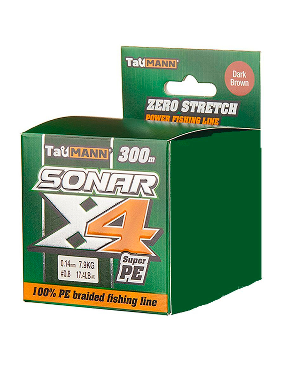 Плетеный шнур для рыбалки TauMANN Sonar PE X4 150m #1.2 (0.18mm) Yellow