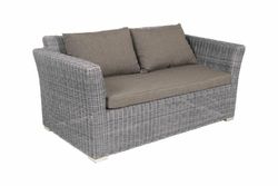 "Капучино" диван из искусственного ротанга двухместный, цвет графит