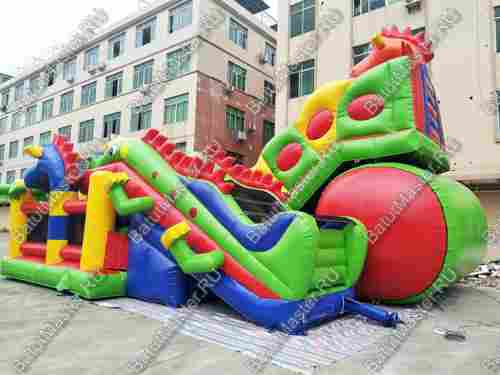 Большая надувная горка "Три дракона" 11*8*8 м