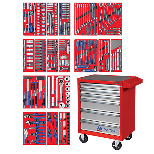 МАСТАК (52-06323R) Набор инструментов "ЭКСПЕРТ" в красной тележке, 323 предмета