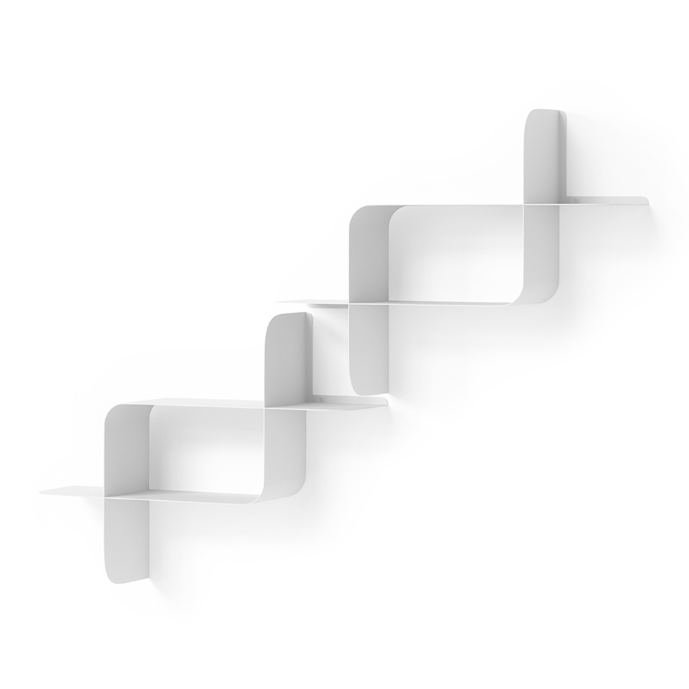 Набор металлических настенных полок UMBRA Montage, 2 шт., белый