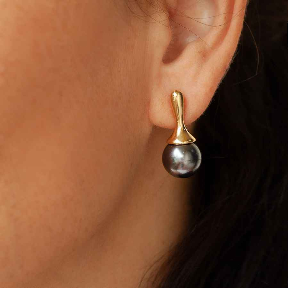 Серьги Possebon Graphite Pearl A0657.3 G