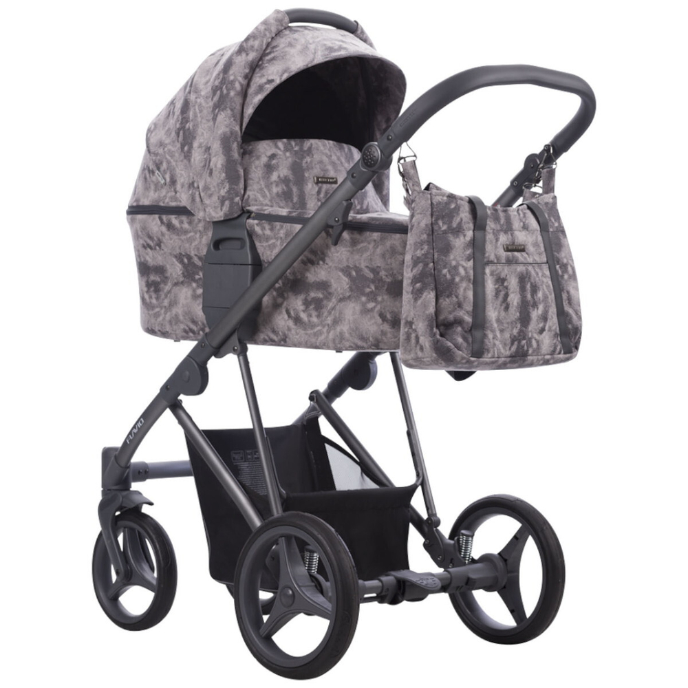 Детская коляска Bebetto Flavio 2 в 1 104 серый с узором серая рама