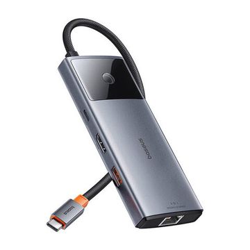 USB-C хаб Baseus Metal Gleam Series II 6-in-1 USB HUB