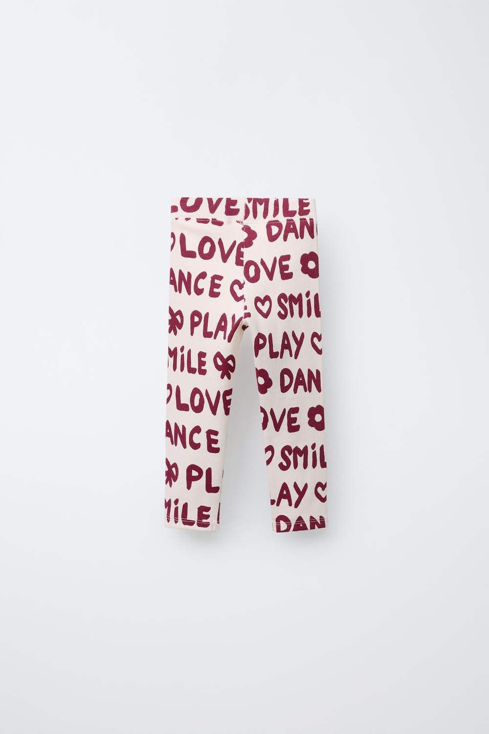 ZARA ЛЕГИНСЫ В РУБЧИК С ПРИНТОМ, БУРГУНДИ