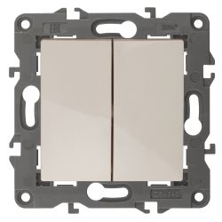 Переключатель ЭРА Elegance 14-1112-02 перекрёстный двойной 10АХ-250В слоновая кость