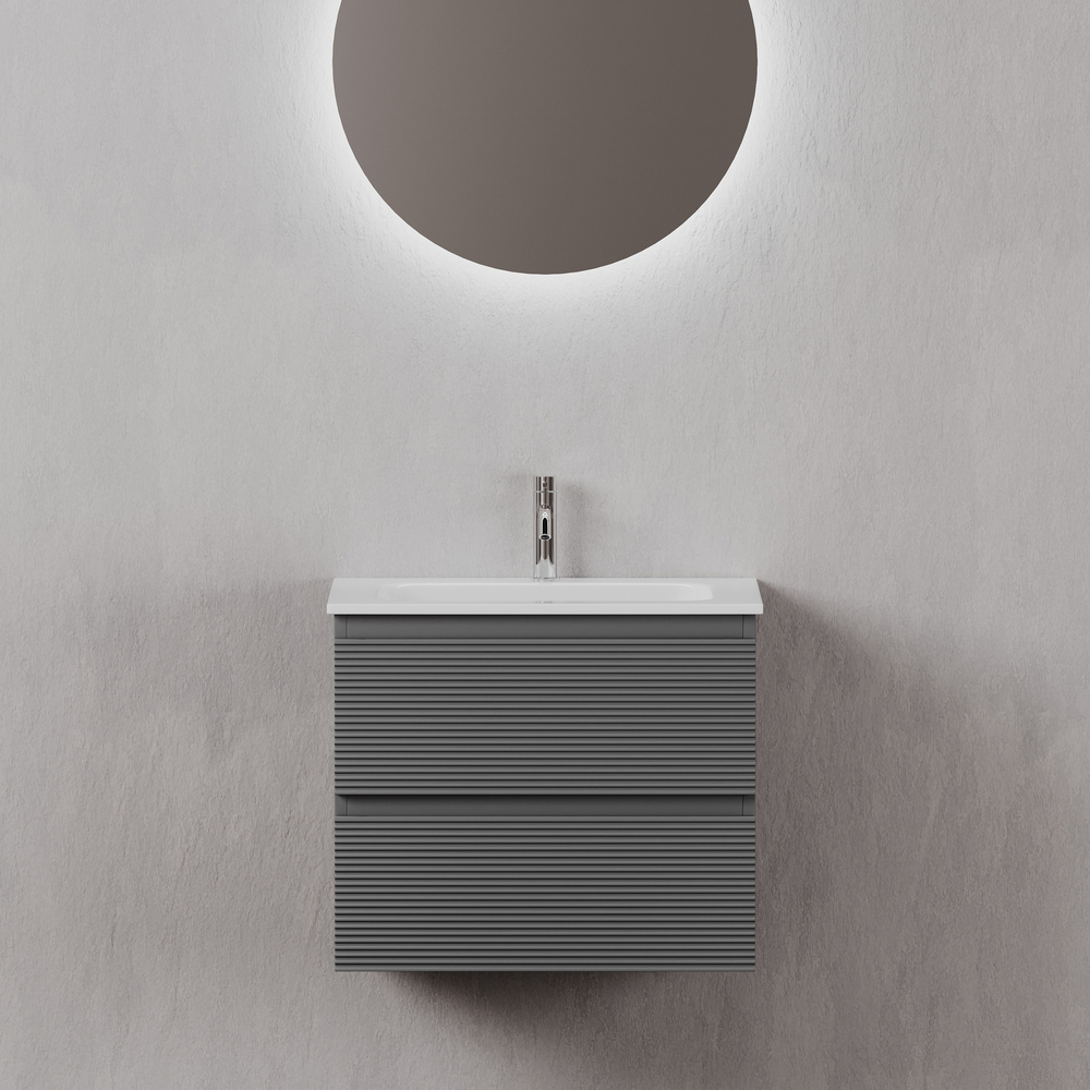 Тумба подвесная под раковину Sancos Folk, Grey soft 590х445х500