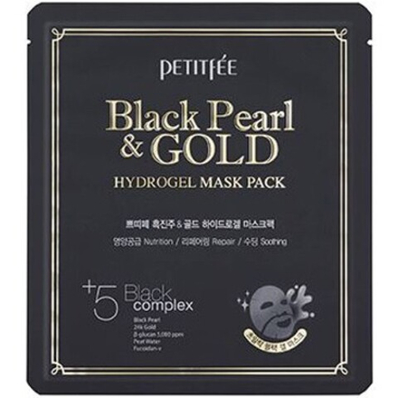Маска гидрогелевая с жемчугом и золотом Petitfee Black pearl&gold hydrogel mask pack, 32 г