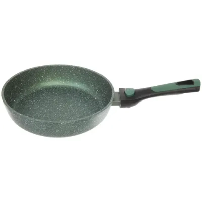 Сковорода «BAROLY» GREEN 24см индукционная каменная крошка, съемная бакелитовая ручка
