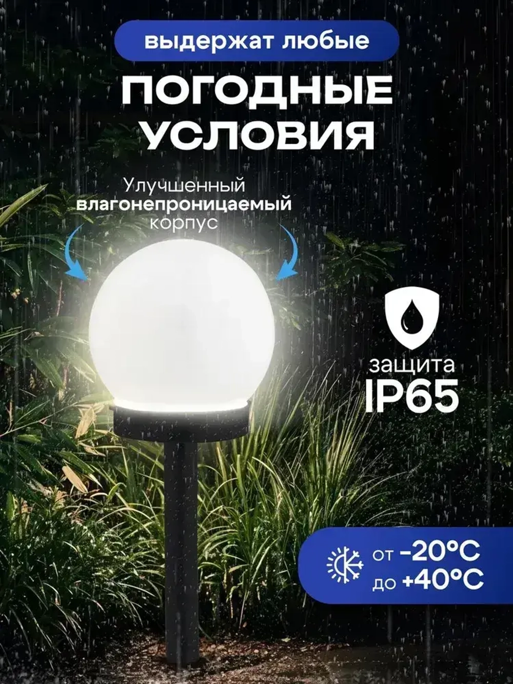 Светильник уличный на солнечной батарее садовый фонарик круглый шар 8 шт