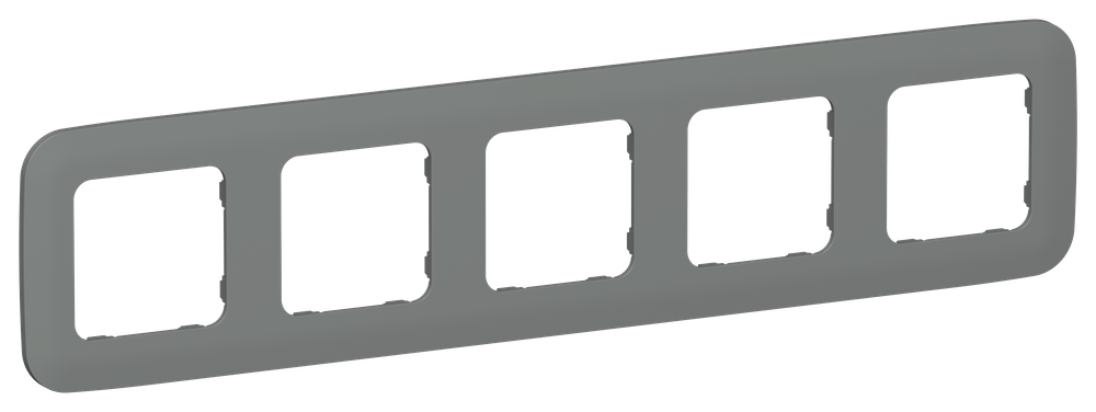 FLITE Рамка 5-местная РУ-5-А-ФлМА мокрый асфальт IEK